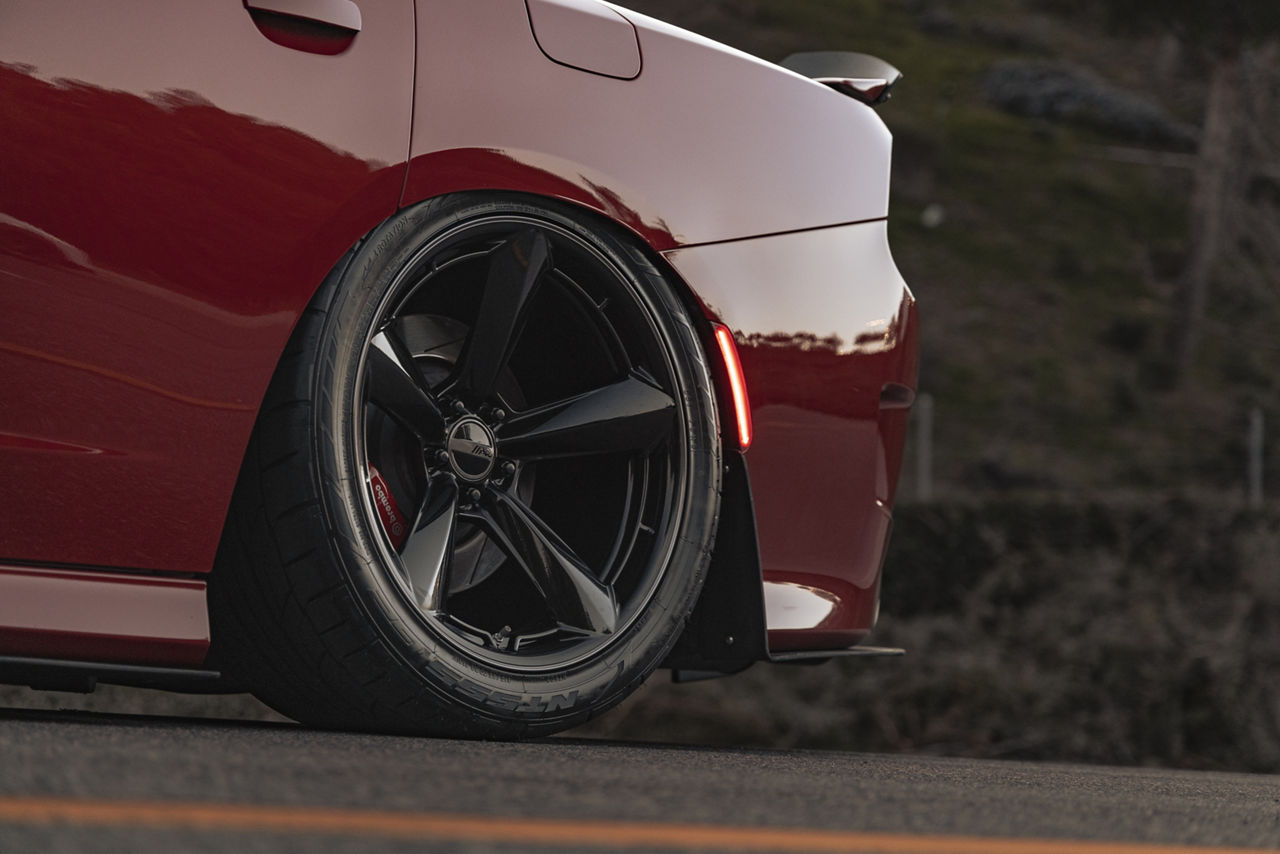 2022 Dodge Charger Hellcat American Racing TTF Black Wheel Pros